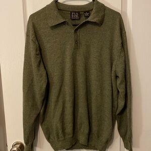 100% Merino Wool Sweater. Jos A. Bank.